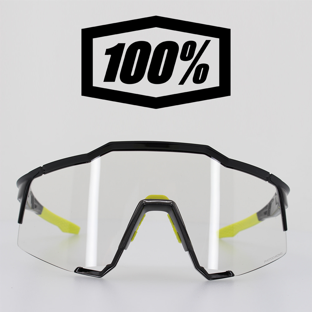 100%고글 SPEEDCRAFT - 글로스 블랙 - 포토크로믹 렌즈 (변색)