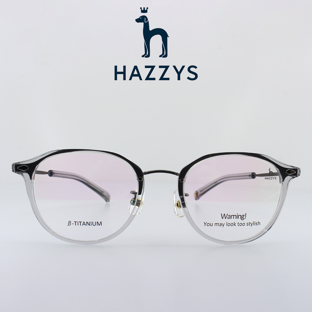 HAZZYS 헤지스 뿔테 티타늄 투명 안경테 HZ6239 C03