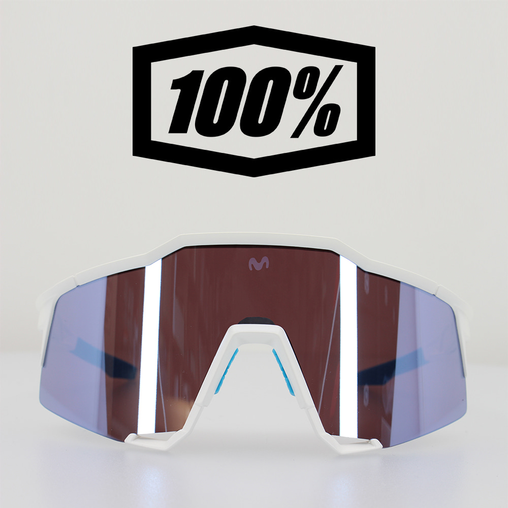 100%고글 SPEEDCRAFT - 모비스타 팀 화이트 - 하이퍼 블루 멀티레이어 미러 렌즈
